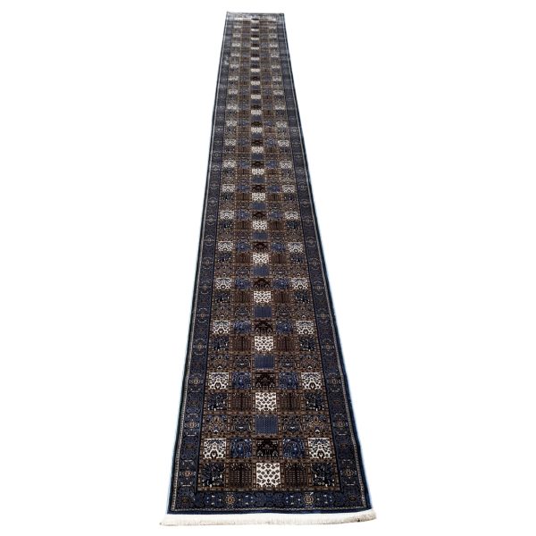 800 x 80cm Blue Bakhtiari Style Long Runner Rug