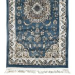 800 x 80cm Teal Blue Persian Isfahan Design Runner Rug - Image 6
