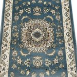 800 x 80cm Teal Blue Persian Isfahan Design Runner Rug