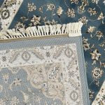 800 x 80cm Teal Blue Persian Isfahan Design Runner Rug