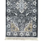 800 x 80cm Grey-Ivory Persian Classic Style Long Runner Rug - Image 7