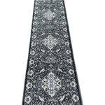 800 x 80cm Grey-Ivory Persian Classic Style Long Runner Rug - Image 4