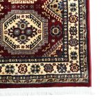 800 x 80cm Red Kazak Geometric Long Runner Rug