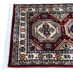 800 x 80cm Red Kazak Geometric Long Runner Rug - Image 7