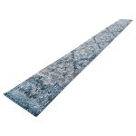 800 x 80cm Turquoise-Grey Vintage Medallion Design Runner Rug - Image 2