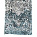 800 x 80cm Turquoise-Grey Vintage Medallion Design Runner Rug - Image 6
