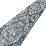 800 x 80cm Turquoise-Grey Vintage Medallion Design Runner Rug - Image 5