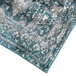 800 x 80cm Turquoise-Grey Vintage Medallion Design Runner Rug - Image 8
