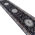 800 x 80cm Luxury Navy Persian Floral Medallion Runner Rug - Image 4