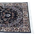 800 x 80cm Luxury Navy Persian Floral Medallion Runner Rug - Image 8