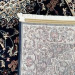 800 x 80cm Luxury Navy Persian Floral Medallion Runner Rug - Image 10