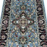 800 x 80cm Blue Persian Heriz Design Long Runner Rug - Image 5