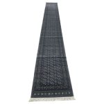 800 x 80cm Dim Grey Bokhara Design Long Runner Rug