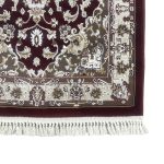 800 x 80cm Burgundy Persian Floral Medallion Long Runner Rug