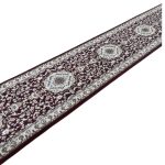800 x 80cm Burgundy Persian Floral Medallion Long Runner Rug