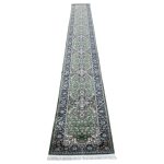 800 x 80cm Green Persian Heriz Design Long Runner Rug