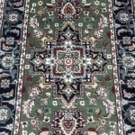 800 x 80cm Green Persian Heriz Design Long Runner Rug