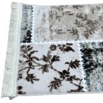 800 x 60cm Beige Blue Vintage Patchwork Design Runner Rug - Image 8