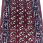 800 x 80cm Merlot Red Bokhara Design Long Runner Rug - Image 5