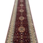 800 x 80cm Red-Beige Persian Mashhad Style Runner Rug