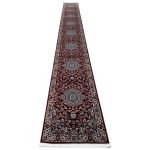 800 x 80cm Persian Red Nain Style Long Runner Rug