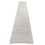 310 x 64cm Handwoven Jute Runner Rug – Natural White Woven Texture