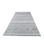 275cm x 200cm Grey & Ivory Boho Tribal Pattern Non-Slip Area Rug - Image 2