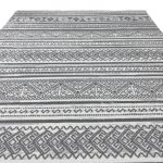 275cm x 200cm Grey & Ivory Boho Tribal Pattern Non-Slip Area Rug - Image 5