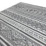 275cm x 200cm Grey & Ivory Boho Tribal Pattern Non-Slip Area Rug - Image 7