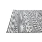275cm x 200cm Grey & Ivory Boho Tribal Pattern Non-Slip Area Rug - Image 8