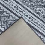 275cm x 200cm Grey & Ivory Boho Tribal Pattern Non-Slip Area Rug - Image 9