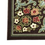 275cm x 200cm French Garden on Chocolate Brown Non-Slip Area Rug - Image 7