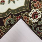 275cm x 200cm French Garden on Chocolate Brown Non-Slip Area Rug - Image 8