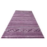 275cm x 200cm Purple & Cream Boho Tribal Pattern Non-Slip Area Rug - Image 2