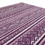 275cm x 200cm Purple & Cream Boho Tribal Pattern Non-Slip Area Rug - Image 6
