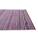 275cm x 200cm Purple & Cream Boho Tribal Pattern Non-Slip Area Rug - Image 8