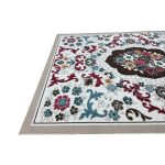 200 x 275 cm Pearl Ivory French Garden Area Rug – Non-Slip Floral Traditional Mat - Image 4