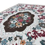 200 x 275 cm Pearl Ivory French Garden Area Rug – Non-Slip Floral Traditional Mat - Image 7