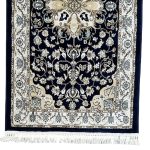 500 x 80 cm Navy Floral Medallion Runner Rug - Image 6