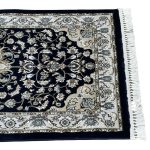 500 x 80 cm Navy Floral Medallion Runner Rug - Image 7