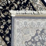 500 x 80 cm Navy Floral Medallion Runner Rug - Image 9