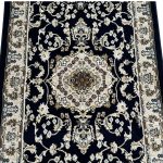 500 x 80 cm Navy & Ivory Persian Style Runner Rug - Image 4