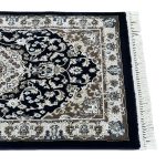 500 x 80 cm Navy & Ivory Persian Style Runner Rug - Image 6