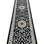 500 x 80 cm Navy & Ivory Persian Style Runner Rug - Image 3