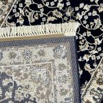 500 x 80 cm Navy & Ivory Persian Style Runner Rug - Image 8