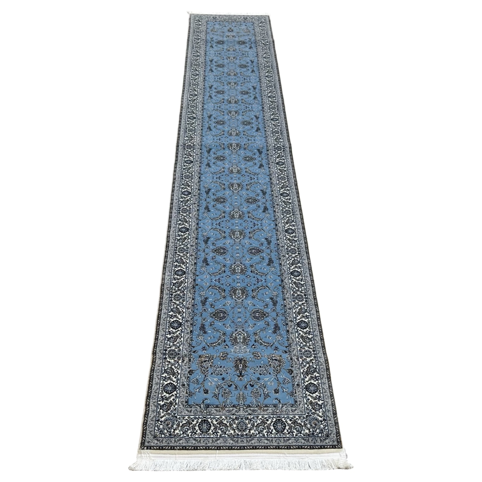 402&28_28 500 x 80 cm Premium Sky Blue All Over Runner Rug - Image 1