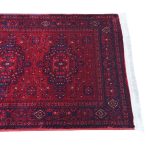500 x 80 cm Red & Navy Oriental Style Runner Rug - Image 8
