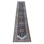 500 x 80 cm Blue Kashan Multi-Medallion Hallway Runner Rug