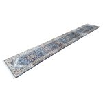 500 x 80 cm Blue Kashan Multi-Medallion Hallway Runner Rug - Image 2