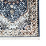 500 x 80 cm Blue Kashan Multi-Medallion Hallway Runner Rug
